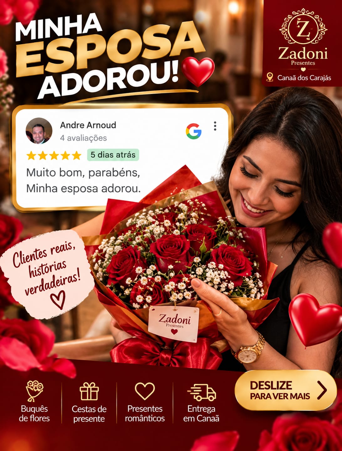 Arte da Zadoni com depoimento de Andre Arnoud